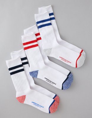 AE Retro Stripe Crew Socks 3-Pack