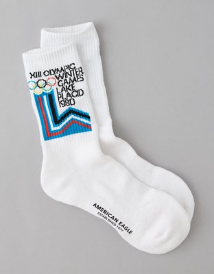 AE Lake Placid Winter Olympics Crew Socks
