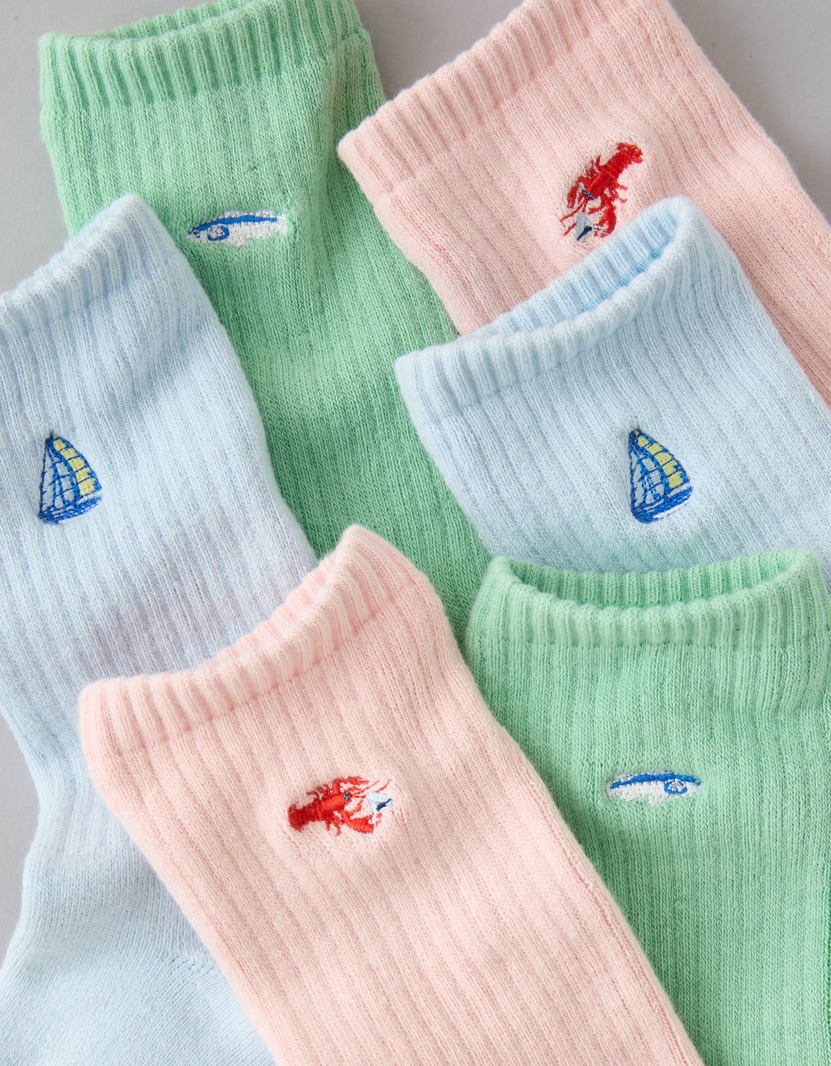 AE Embroidered Terry Crew Socks 3-Pack - image 2