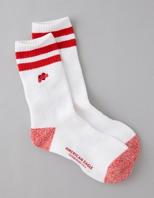 AE Embroidered Valentine's Day Crew Socks