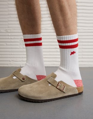 AE Embroidered Valentine's Day Crew Socks