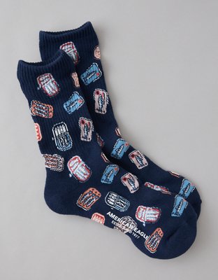 AE Sardine Can Terry Crew Socks
