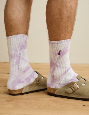 AE Eggplant Terry Crew Socks