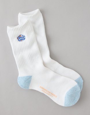 AE White Castle Crew Socks