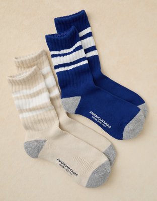 AE Retro Stripe Crew Socks 3-Pack