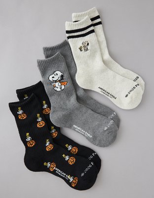 AE Snoopy Halloween Crew Socks 3-Pack