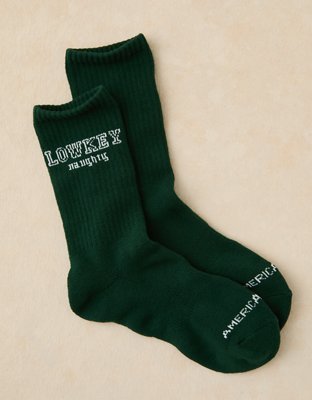 Носки AE Naughty для мужчин, средней высоты — American Eagle, цвет: Зелёный — фото 2