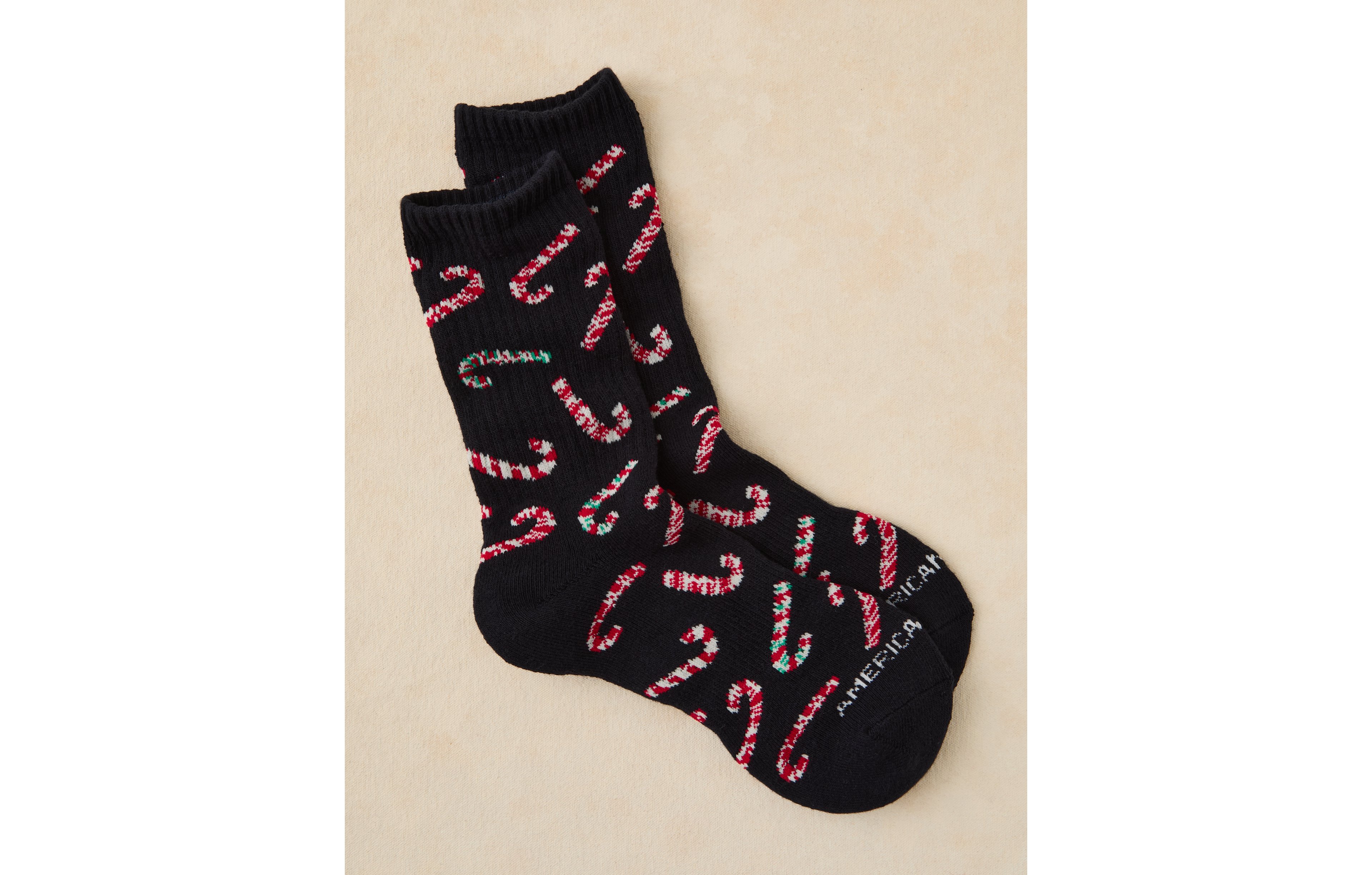 AE Candy Cane Crew Socks