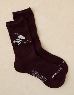 AE Snoopy Graphic Crew Socks
