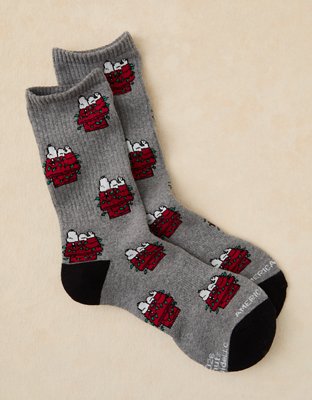AE Snoopy Graphic Crew Socks