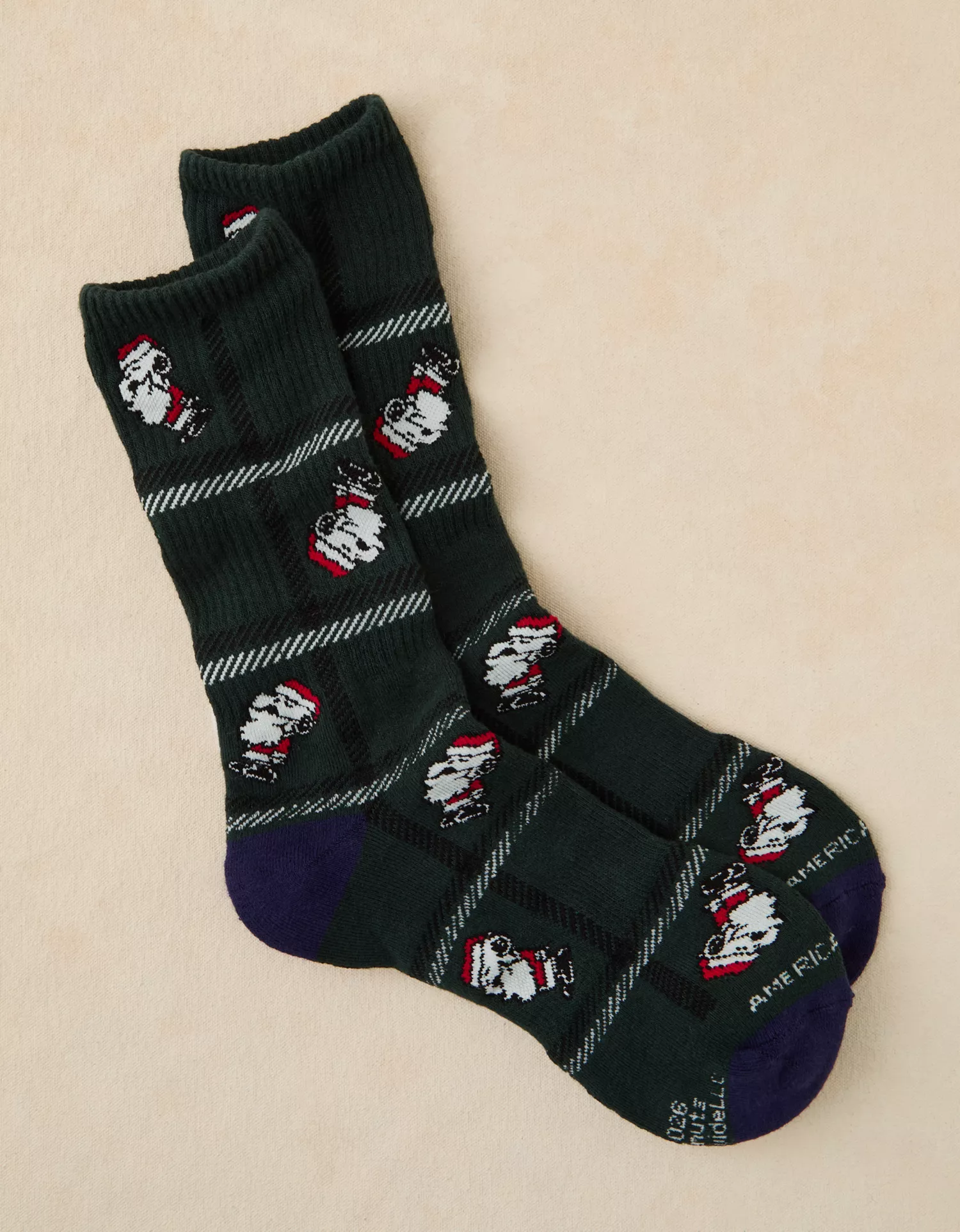 AE Santa Snoopy Graphic Crew Socks
