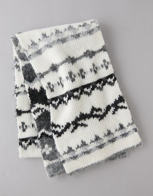 AE Intarsia Knit Scarf