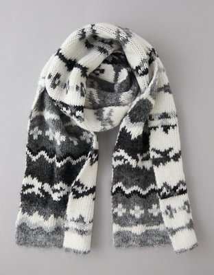 AE Intarsia Knit Scarf