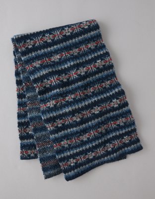 AE Intarsia Knit Scarf