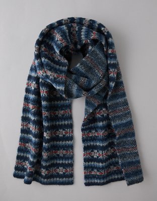 AE Intarsia Knit Scarf