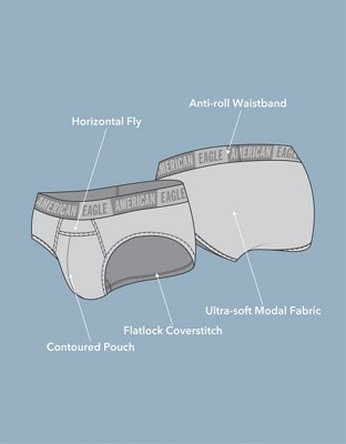 AEO Horizontal Fly Ultra Soft Brief 5-Pack