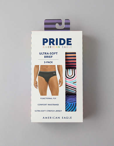 AEO Pride Horizontal Fly Ultra Soft Brief 3-Pack