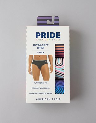 AEO Men's Pride Horizontal Fly Ultra Soft Brief 3-Pack