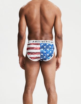 Трусы-брифы AEO Slim Americana для мужчин, стрейч — American Eagle — фото 2