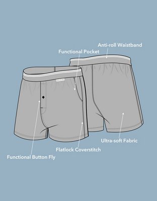 AEO Caleçon Boxeur classique poche en popeline à pour hommes