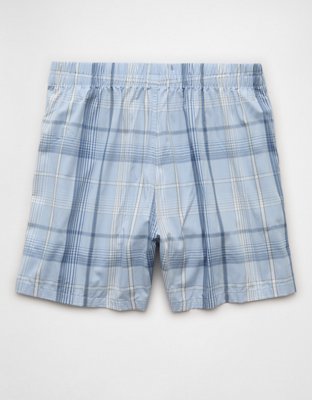 AEO Men's Plaid Poplin Pocket Boxer Short