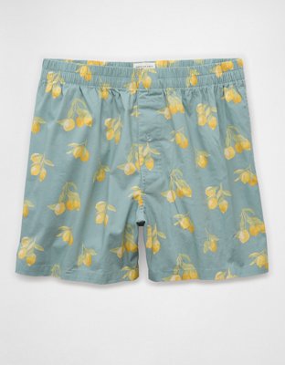 AEO Men's Lemons Poplin Pocket Boxer Short
