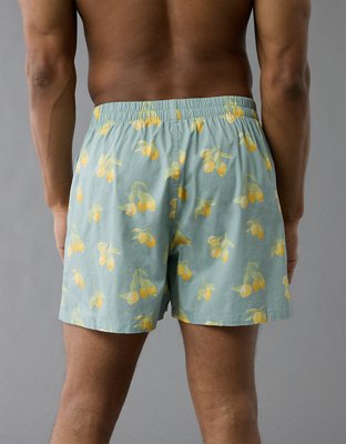 AEO Men's Lemons Poplin Pocket Boxer Short