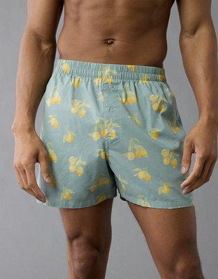 AEO Men's Lemons Poplin Pocket Boxer Short