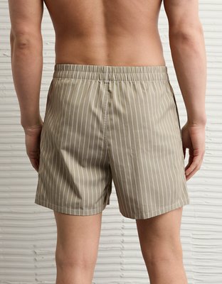 AEO Men's Striped Poplin Pocket Boxer Short