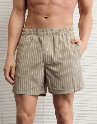 AEO Men's Striped Poplin Pocket Boxer Short