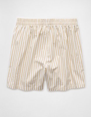 Caleçon boxeur à poche en popeline rayée pour hommes AEO