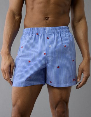 AEO Men's Striped Hearts Poplin Pocket Boxer Short