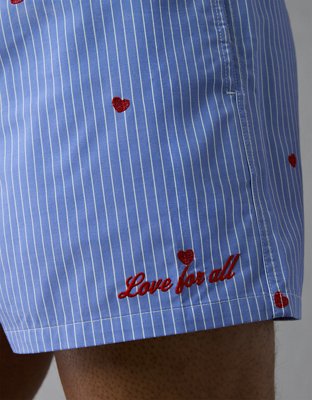 AEO Men's Striped Hearts Poplin Pocket Boxer Short