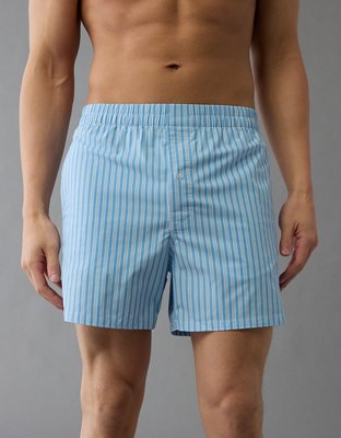 AEO Men's Striped Poplin Pocket Boxer Short