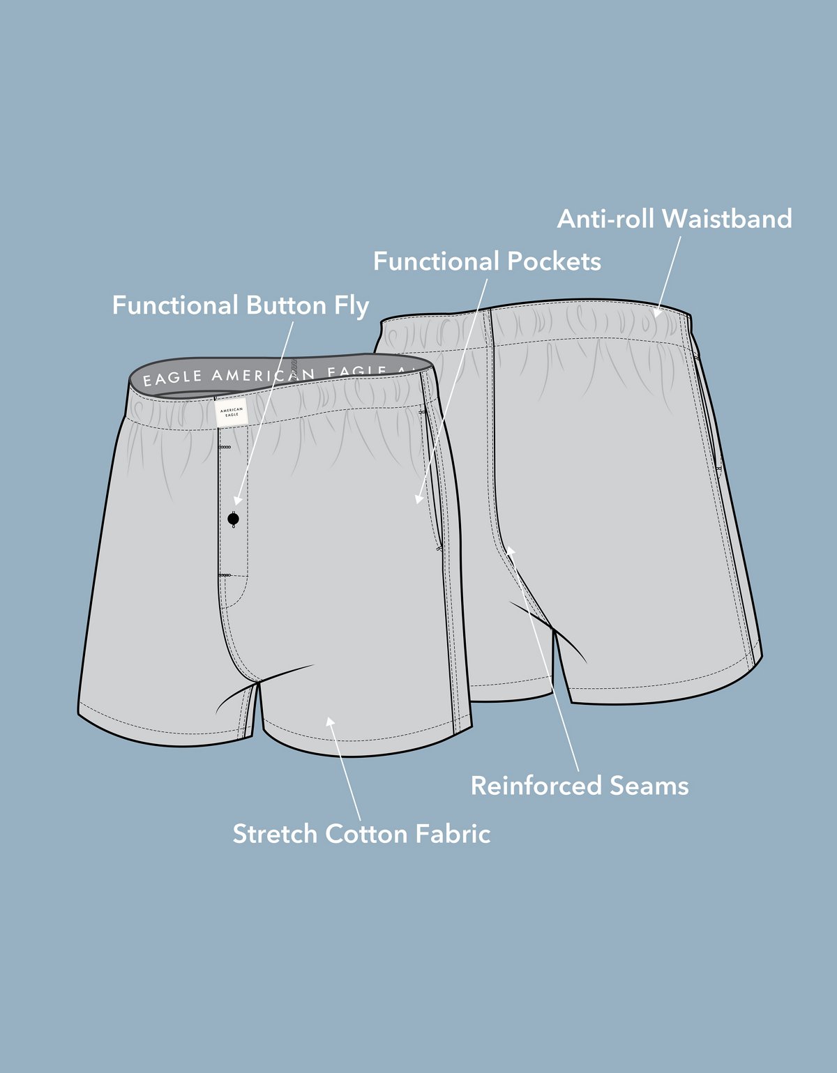 AEO Men's Plaid Stretch Poplin Pocket Boxer Short - image 5