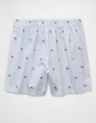 AEO Men's USA Flag Poplin Pocket Boxer Short