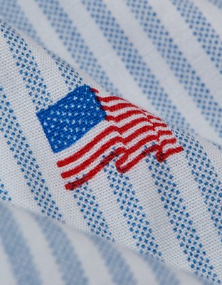 Caleçon boxeur à poche en popeline drapeau américain pour hommes AEO