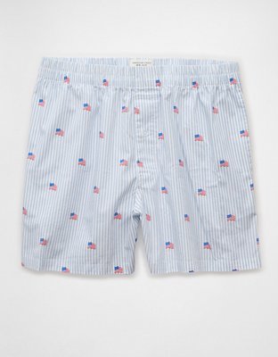 AEO Men's USA Flag Poplin Pocket Boxer Short
