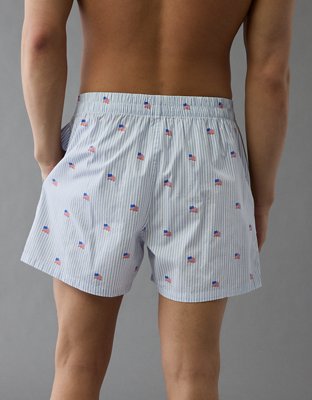AEO Men's USA Flag Poplin Pocket Boxer Short