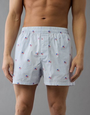 AEO Men's USA Flag Poplin Pocket Boxer Short