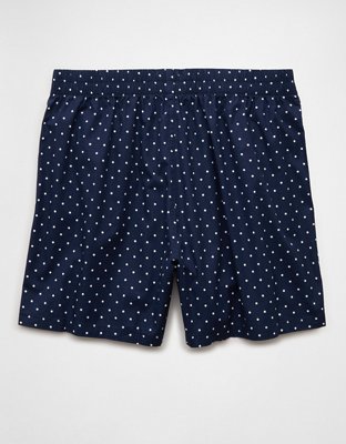 Caleçon boxeur à poche en popeline pois pour hommes AEO