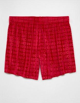 AEO Men's Ho Ho Ho Velvet Pocket Boxer Short