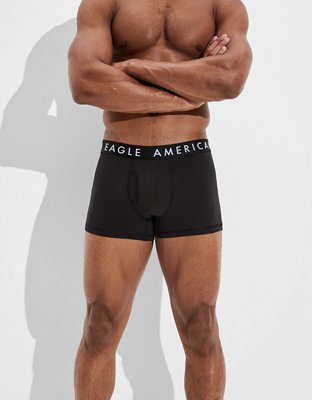 New American Eagle Men's 2849900 3 Classic Trunk Underwear 3-Pack,  Black/Red (L) 