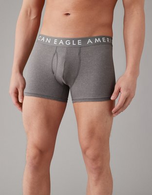 Buy American Eagle Pack Of 3 Printed Logo Waistband Trunks In Beige