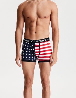 AEO Stars & Stripes 3" Horizontal Fly Trunk Underwear