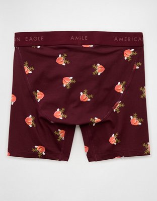 AEO Men's Peach Reindeer 6" Classic Boxer Brief