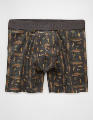 AEO Brief Boxer Clásico de 6" con Estampado de Truchas para Hombre