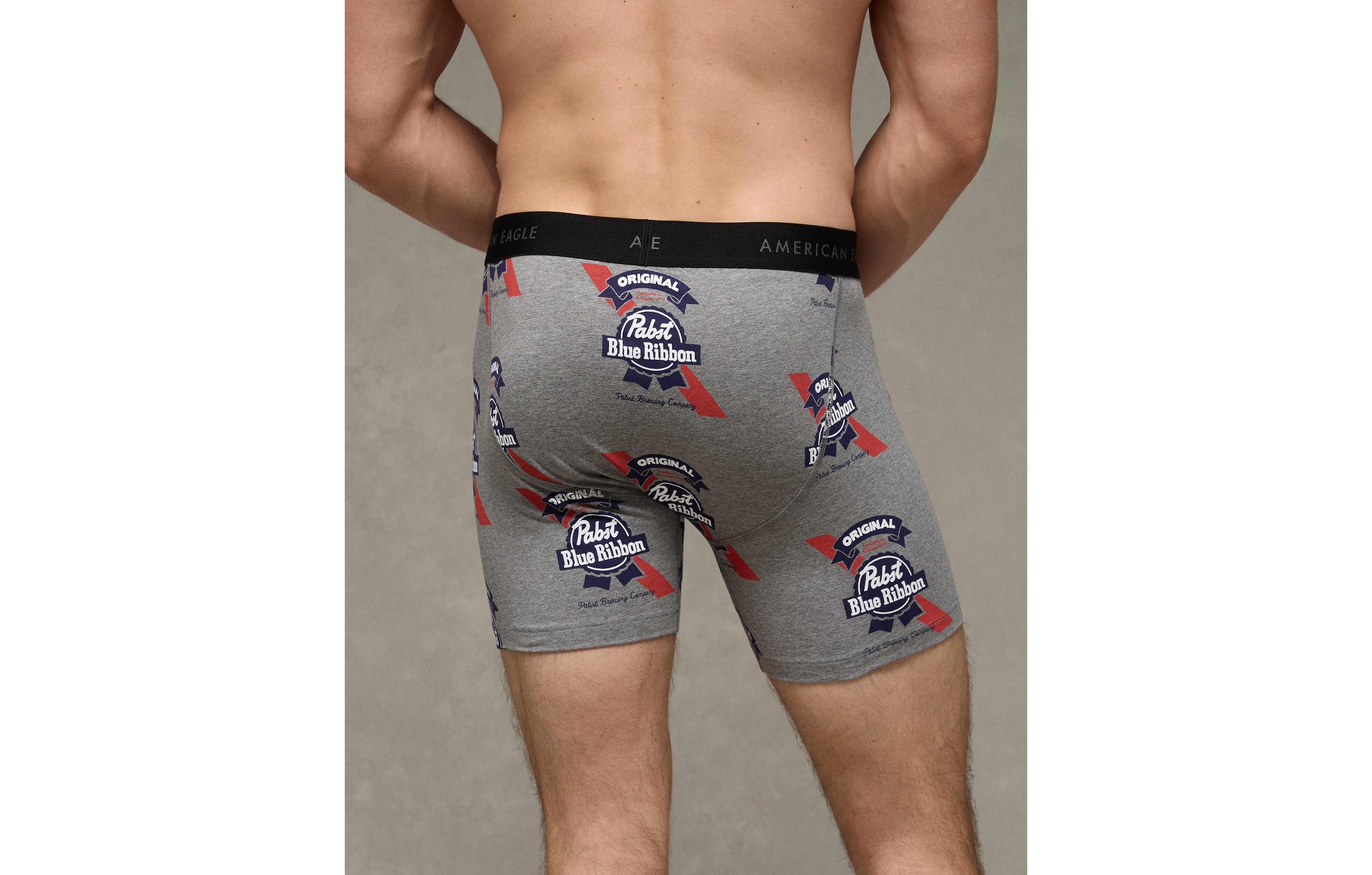 AEO Men's Pabst Blue Ribbon 6" Classic Cotton Boxer Brief
