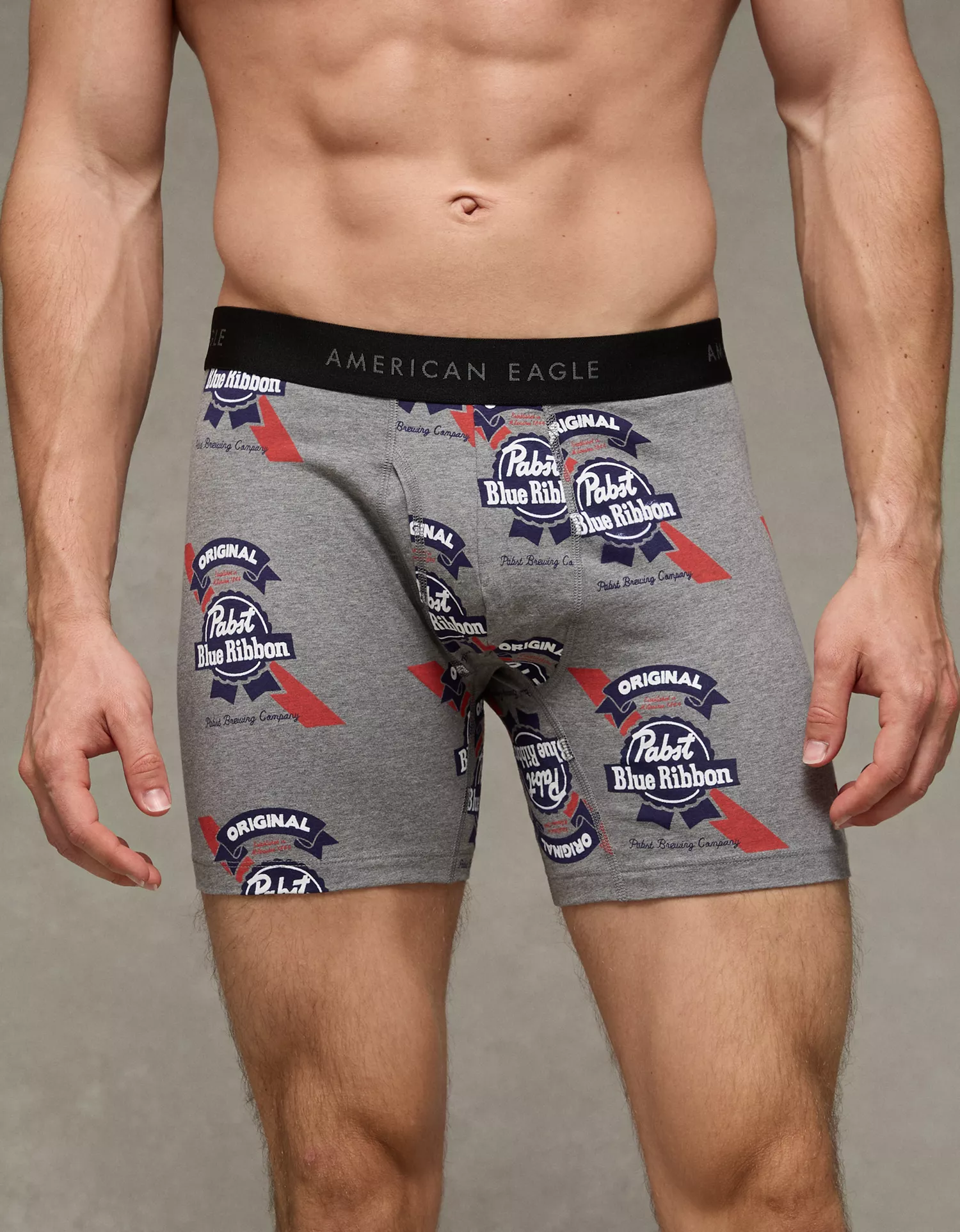 AEO Men's Pabst Blue Ribbon 6" Classic Cotton Boxer Brief