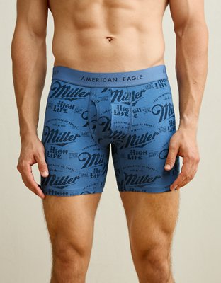 Трусы-боксеры AEO Classic для мужчин, хлопок — American Eagle, цвет: Синий — фото 1
